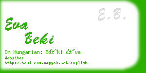 eva beki business card